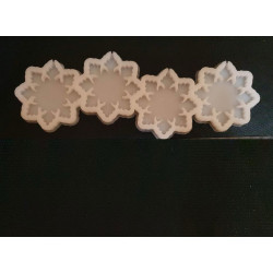 Молд силіконовий для льодяників Сніжинки №4